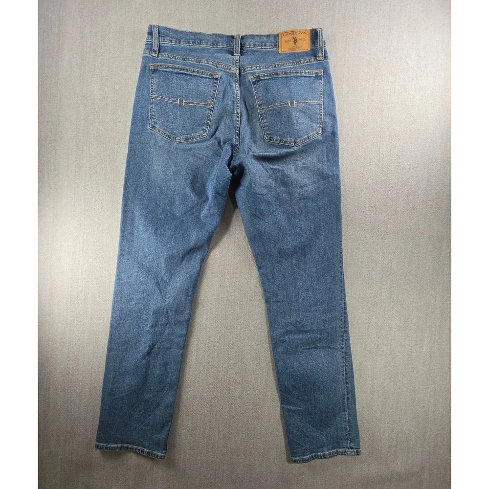 U.S. Polo Assn. Jeans Mens 34x32 Blue Straight Leg Stretch Denim Pants